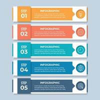 Presentation business infographic template with 5 options vector