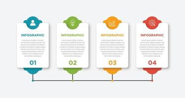 Presentation business infographic design template 4 step vector