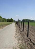 Empty road in a rural area in a rural region in Germany photo