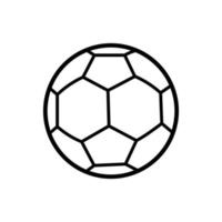 plantilla de diseño de vector de icono de balón de fútbol en fondo blanco