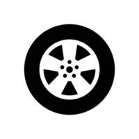 plantilla de diseño de vector de icono de neumático en fondo blanco