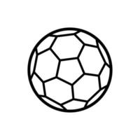 plantilla de diseño de vector de icono de balón de fútbol en fondo blanco