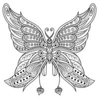 Butterfly line art vector