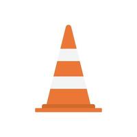 Traffic Cone Flat Illustration. Clean Icon Design Element on Isolated White Background vector