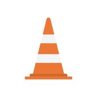 Traffic Cone Flat Illustration. Clean Icon Design Element on Isolated White Background vector