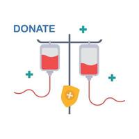 Donate save life banner. Health care illustration. vector