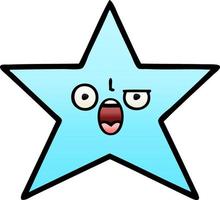 gradient shaded cartoon star fish vector