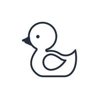 Little duck icon, Vector and Illustration.
