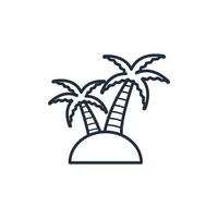 Coconut tree icon, Vector and Illustration.