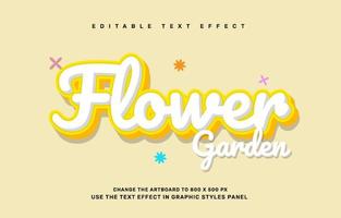 flower editable text effect template vector