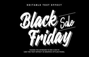 Black friday text effect vector