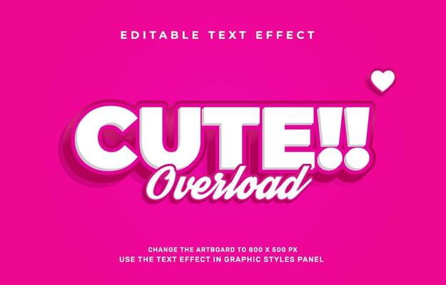 Cute text effect