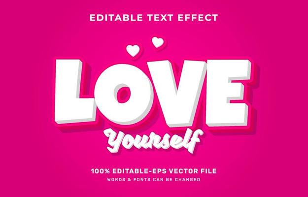 Love text effect