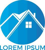 Real estate house logo design. Realty construction architecture symbol. vector