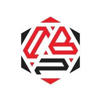 Creative Polygon Three Letter Logo Design vector