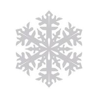 Snowflake vector graphics on a white background cut out of paper , 6 rays.