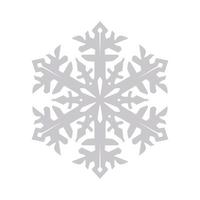 Snowflake vector graphics on a white background cut out of paper , 6 rays.