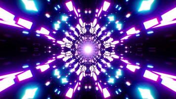 Retro Purple and Blue Mechanical Tunnel VJ Loop video