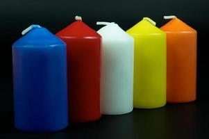 Beautiful colorful of candles photo