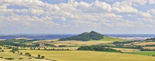 Agricultural landscape from mountain photo