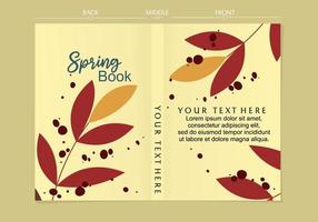 Cover book templates in botanical style. size a4. for books page design, planners,notebooks,  brochures,catalogs etc. vector