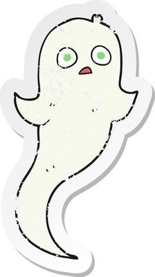retro distressed sticker of a cartoon halloween ghost