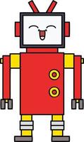 lindo robot de dibujos animados vector