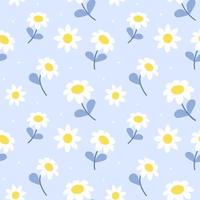 Daisy Flower Seamless Pattern vector