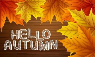 Autumn leaves background vector