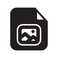 Picture Files Icon Solid Style vector