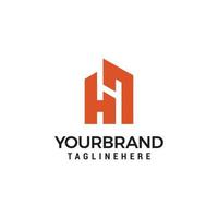 Modern home business logo HH letter Vector template