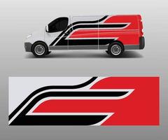 cargo van wrap vector, Graphic abstract stripe designs for wrap branding vehicle vector