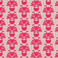 Seamless pattern with lotus in a pot vector