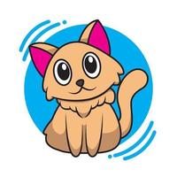 gatito de dibujos animados sentado ilustración vector