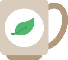 icono plano de té verde vector