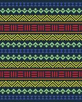 patrón étnico vintage tribal inconsútil azteca colorido vector
