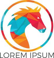 Horse vector logo design.