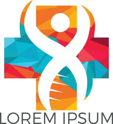 Abstract medical vector logo design. Illustration design of logotype cross health symbol.