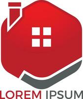 diseño de logotipo inmobiliario. símbolo de logotipo o icono para bienes raíces o negocios de construcción de edificios. vector