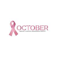 Breast cancer October awareness month campaign design. Vector illustration isolated on white background.  Breast cancer awareness program vector template design.