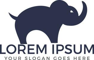 Elephant vector logo design.