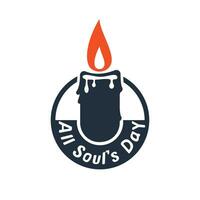 All souls day type vector design. Vector illustration of a Background for All Soul's Day.