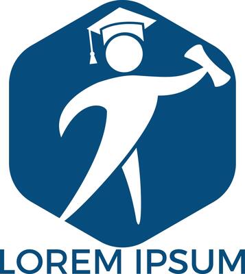 Student logo design. Education logotype.