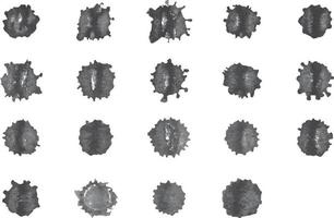 Black splash isolated on white background. Ink drops and splashes. vector