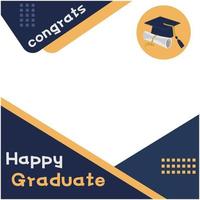 frame happy graduation vector