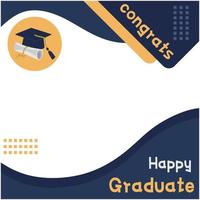 frame happy graduation vector