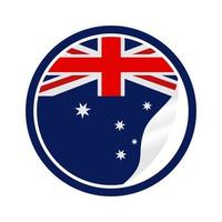 bandera de australia vector dibujado a mano