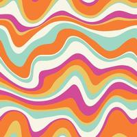 Seamless vector pattern with groovy psychedelic weaves.  Abstract weaves seamless vector pattern. Hippie background with waves, psychedelic groovy texture.