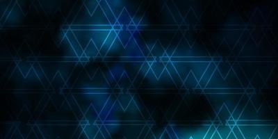 Dark Blue, Green vector background with lines, triangles.