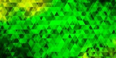 Dark Blue, Green vector backdrop with lines, triangles.